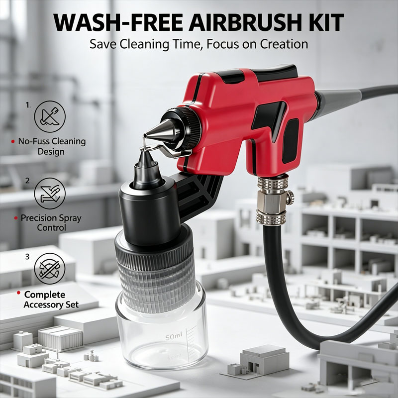 Model Kit Paint Set - DSPIAE PT-AB Wash-Free Airbrush With Marker