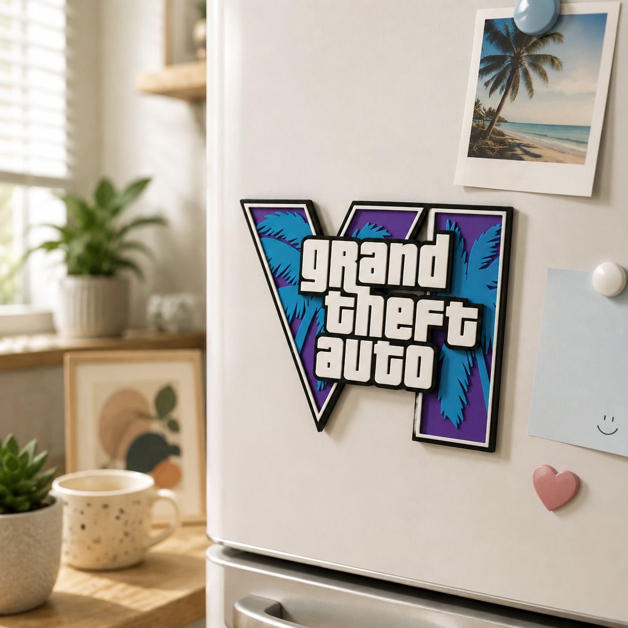 GTA6 3D Printed Logo Magnetic  - đánh giá và giá Logo Model Kit
